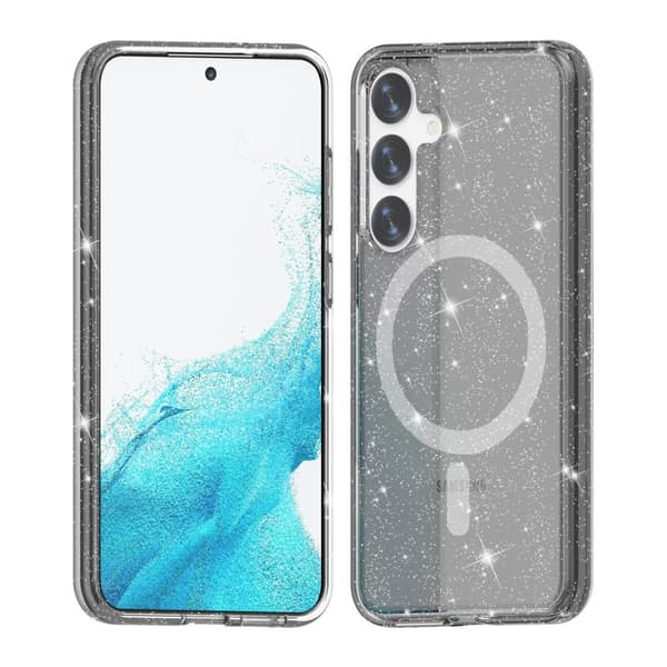 Samsung Galaxy S24 Plus Mobile Case Glitter Magsafe - Black