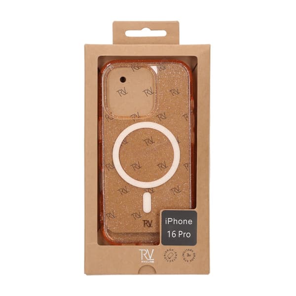iPhone 16 Pro Rvelon TPU Mobile Case with MagSafe - Glitter Gold