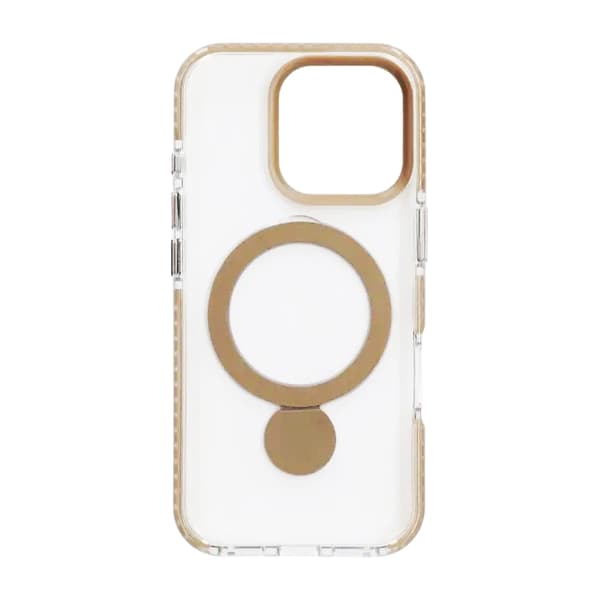Magsafe Case for iPhone 16 Pro - Transparent purple with ring stand
