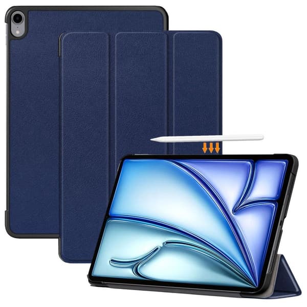 iPad Air 11"/10.9"/Pro 11" Tri-Fold Stand Folio Cover - Blue