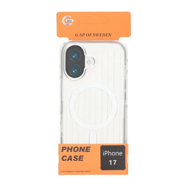Mobile Case Corrugated Magsafe for iPhone 17 - Silver