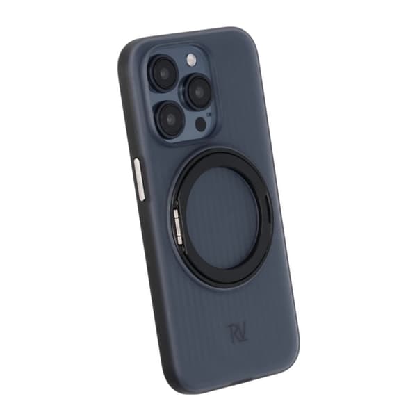 iPhone 15 Pro Rvelon Skal Roterande Magnet Stativ - Svart