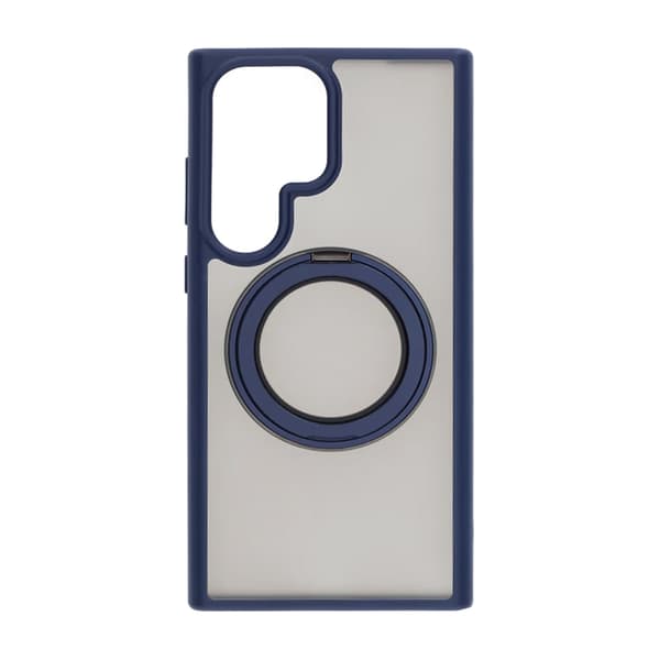 Matte case 360 ​​rotating bracket Mobile Phone Case For Samsung S25 Ultra Blue