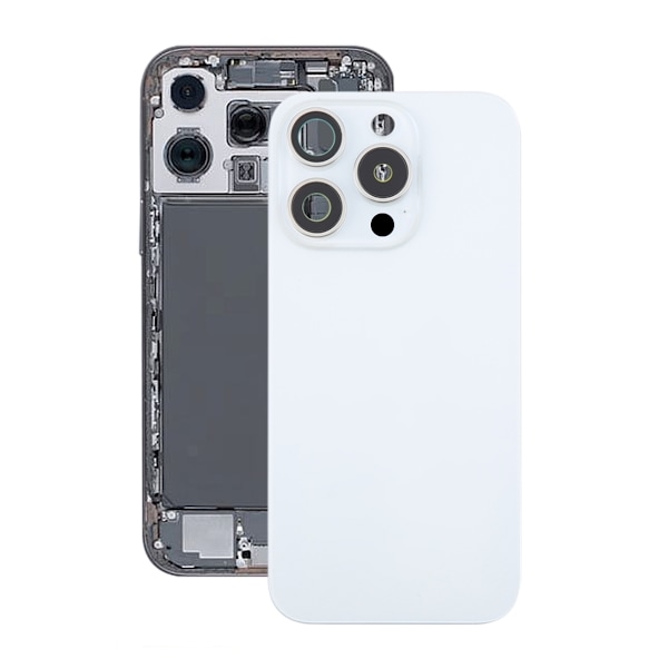iPhone 16 Pro Max Back Glass with Magnet and Camera Lens - White Titanium