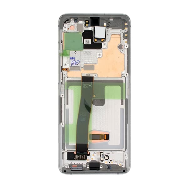 Samsung Galaxy S20 Ultra Skärm med LCD Display Original + Framkamera Original - Vit