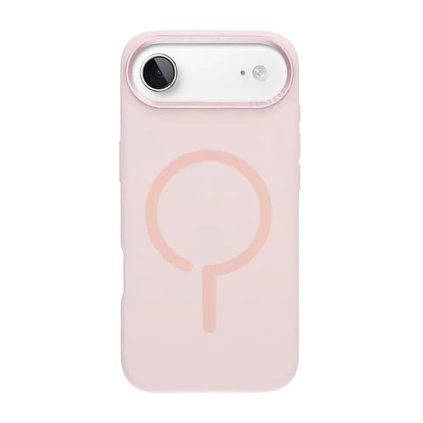 Silicone Mobile Case with Camera Metal Frame for iPhone Air - Pink