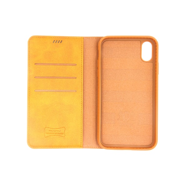 iPhone XR Plånboksfodral Läder Stativ Nuoku - Brun