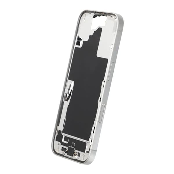 Middle frame with small parts for iPhone 16 - White OEM