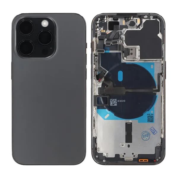 iPhone 14 Pro Back Cover Complete OEM Black With Small Parts