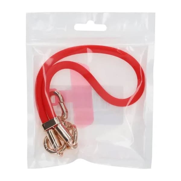 Silicone Short Phone Wrist Lanyard for Phone Case Red