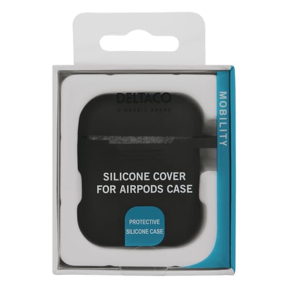 Deltaco Silikonfodral för Apple AirPods - Svart Svart