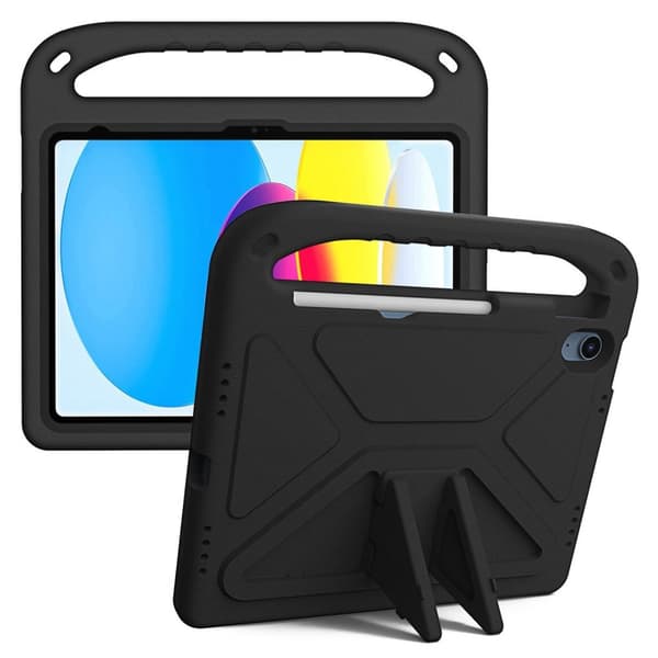 iPad A16 11" 2025/10.9" 2024 EVA Case with Kickstand & Handle - Black