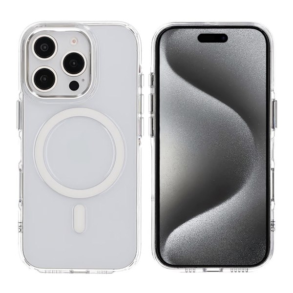 iPhone 16 Pro Max TPU Magnet Rvelon Mobile Case - Transparent