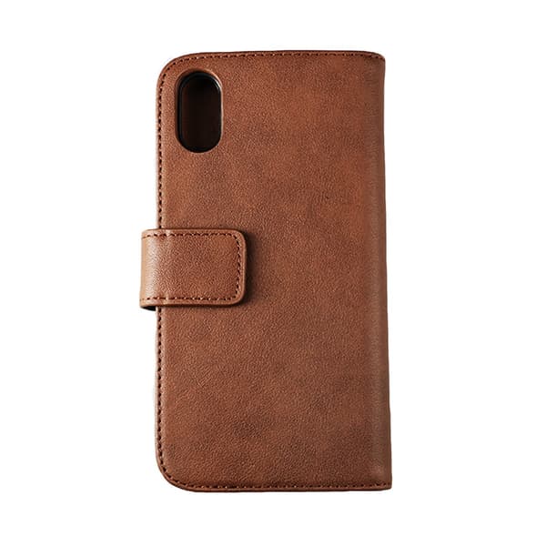 Rvelon Plånboksfodral Läder för iPhone X och XS - Brun