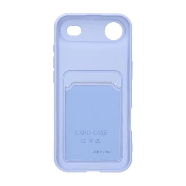 Silicone Mobile Case with Card Holder for iPhone 17 Air - Purple