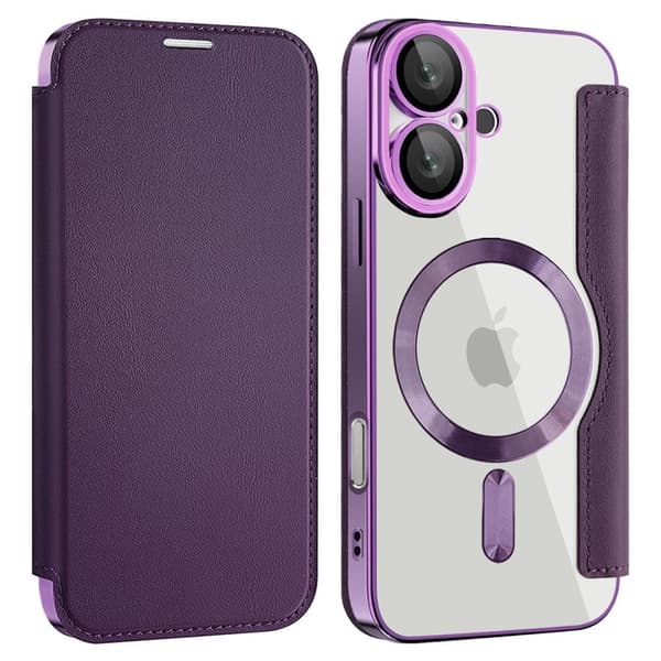 iPhone 16 Cover with card slots - Purple
