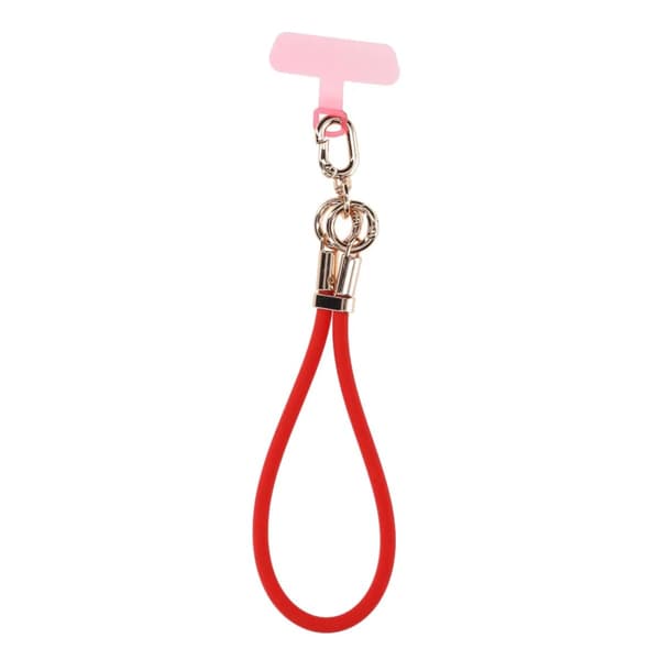 Silicone Short Phone Wrist Lanyard for Phone Case Red