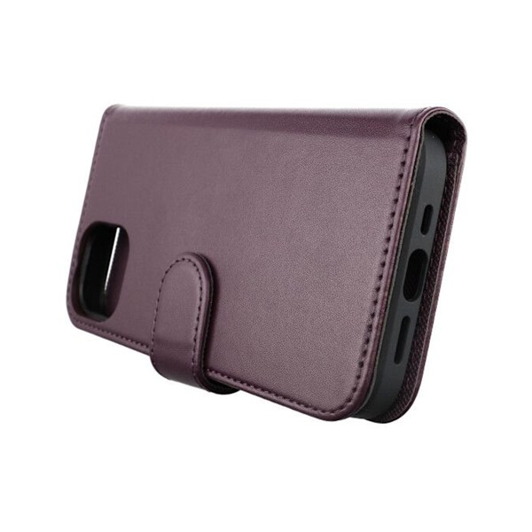 iPhone 13 Plånboksfodral Magnet Rvelon - Mörklila