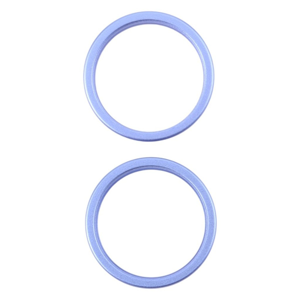 iPhone 16 Plus Back camera lens outer protector hoop ring, 2-pack - Blue