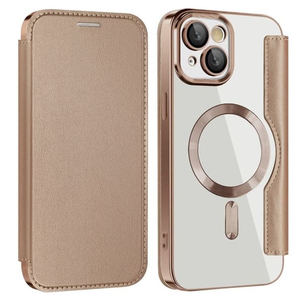 AMORUS iPhone 15 Cover with MagSafe - Gold