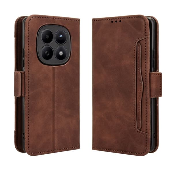 Xiaomi Redmi Note 15 Wallet Cover with Card Slots - Brown