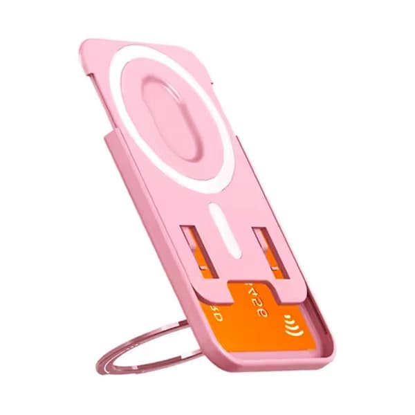MagSafe korthållare med roterande Ringstativ - Rosa