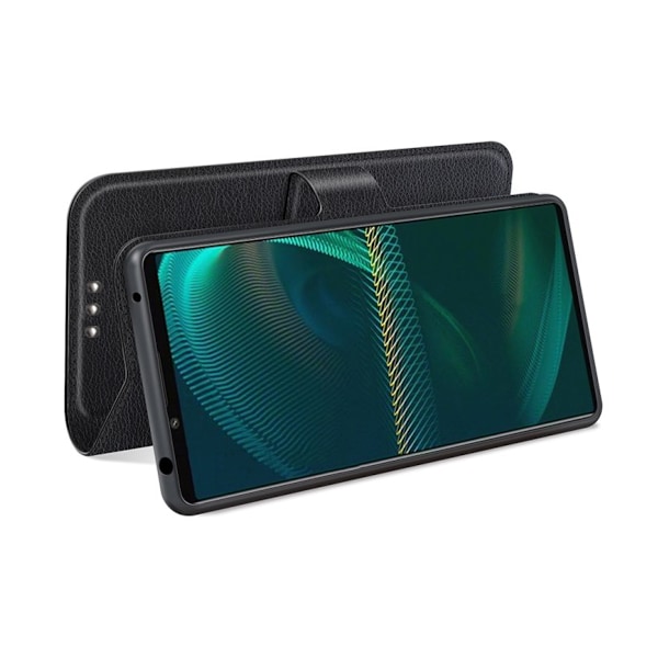 Sony Xperia 1 IV Plånboksfodral med Stativ - Svart