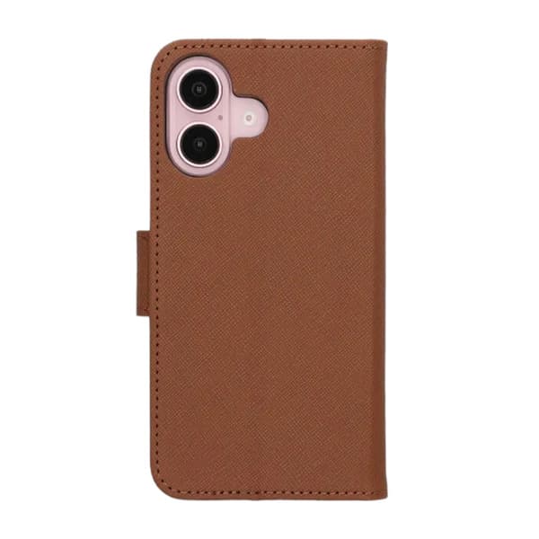 iPhone 16 Plus Wallet Case with Stand - Brown