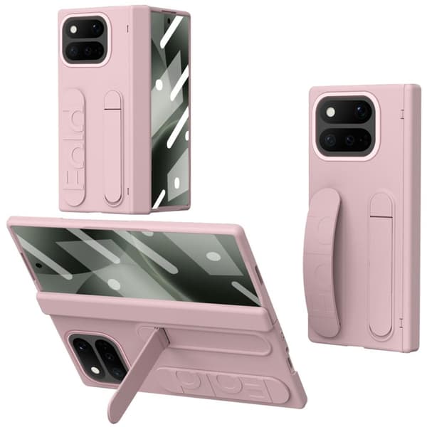 Google Pixel 11 Pro Fold Case with Tempered Glass Screen Protector - Pink