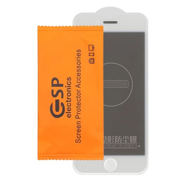 iPhone 7/8/SE 2020  High aluminum silk screen privacy tempered  Glass White Bulk