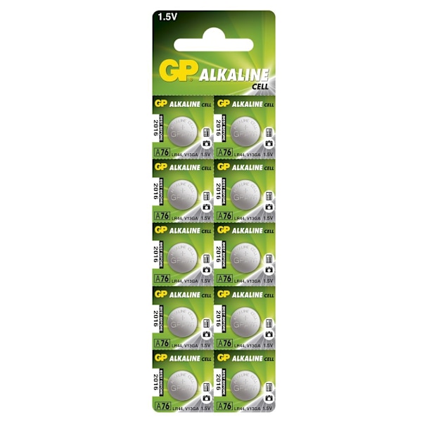 GP Ultra Plus Alkaline button cell LR44/A76 10-pack