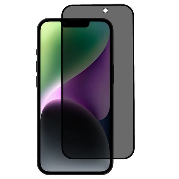 iPhone 15 Plus Matt Privacy Skärmskydd - Svart Svart