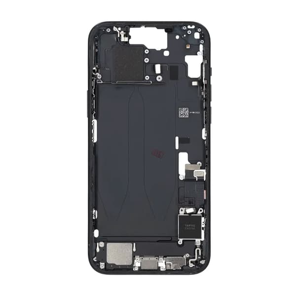 Mittenram med smådelar för iPhone 15 Plus - Svart OEM