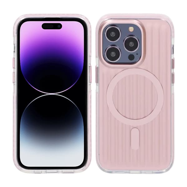 Patterned TPU Case for iPhone 14 Pro with MagSafe - Pink