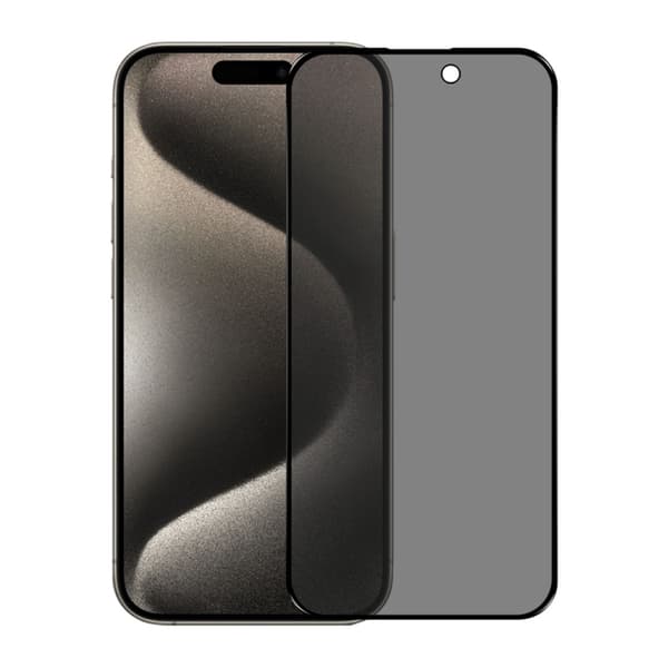 Screen Protector for iPhone 15 Pro – Full Cover Privacy Tempered Glass RV Bulk no frame