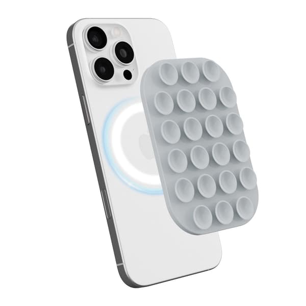 MagSafe Magnetic Silicone Suction Cup Phone Mount Gray