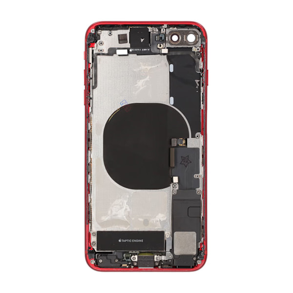 iPhone 8 Plus Baksida med Komplett Ram - Röd