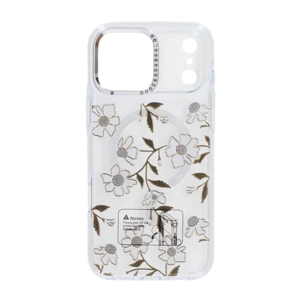 Case Magsafe for iPhone 17 Pro Max - Transparent flowers and twigs