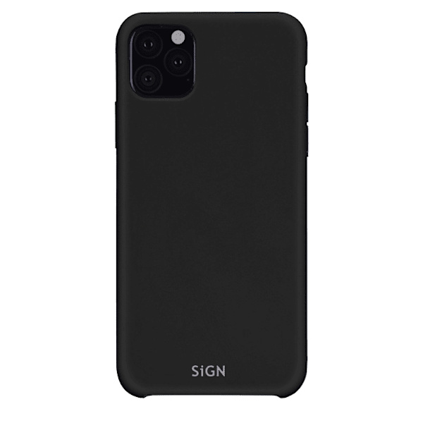 SiGN Liquid Silicone Case för iPhone 11 Pro Max - Svart