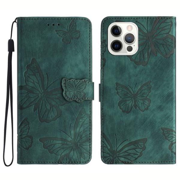 IPhone 13 Pro cover with a butterfly print - Green
