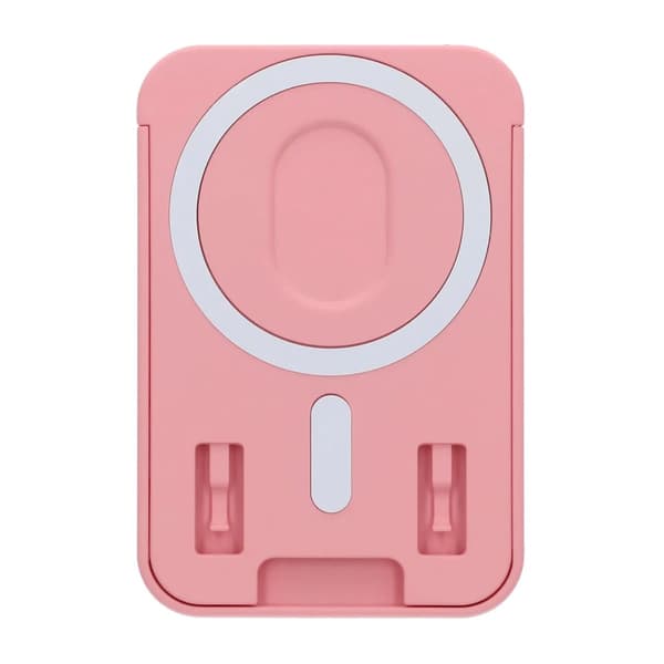 Magnetic Card Holder with Vertical Strip Kickstand Pink