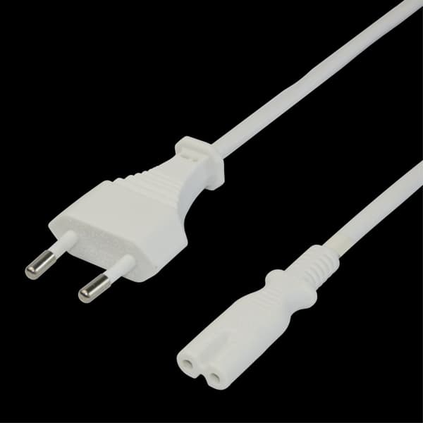 Power cable CEE 7/16 - C7, 1.5m - White