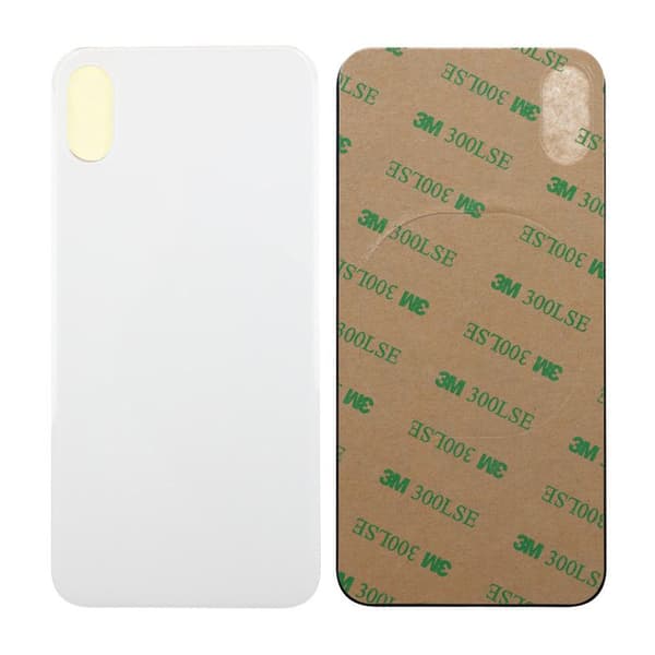 iPhone X Back Glass with Adhesive Tape - White