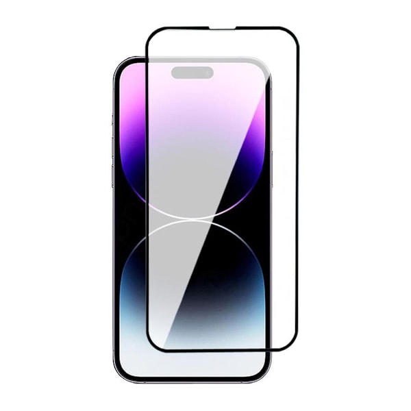 Skärmskydd iPhone 15/16 Plus - 3D Härdat Glas Svart