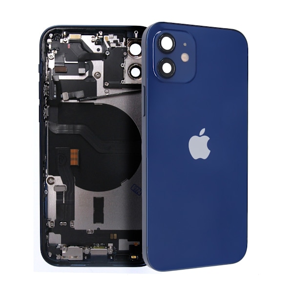 iPhone 12 Baksida med Komplett Ram - Blå