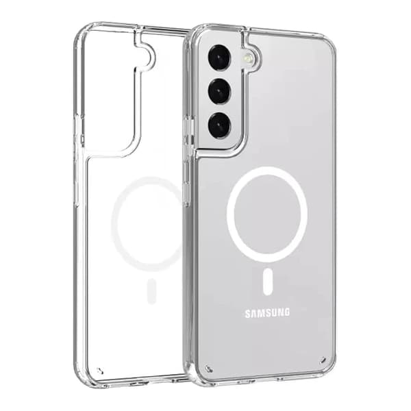 Samsung Galaxy S22 Mobile Case Shockproof with Glitter - Transparent