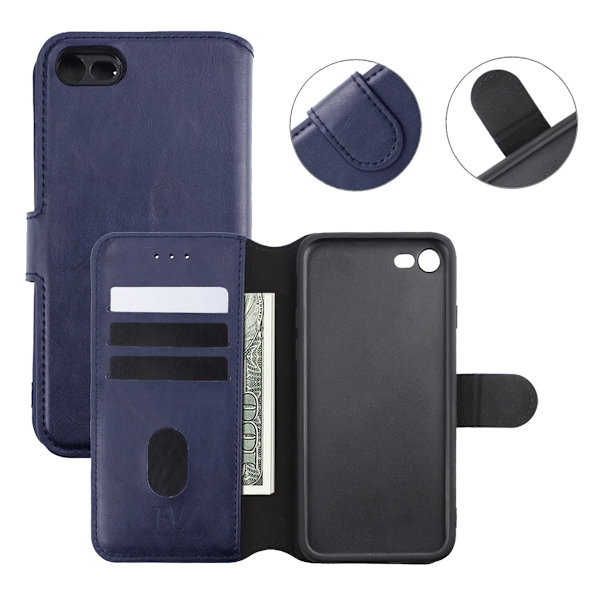 iPhone 7/8/SE (2020/2022) Plånboksfodral Magnet Rvelon - Blå