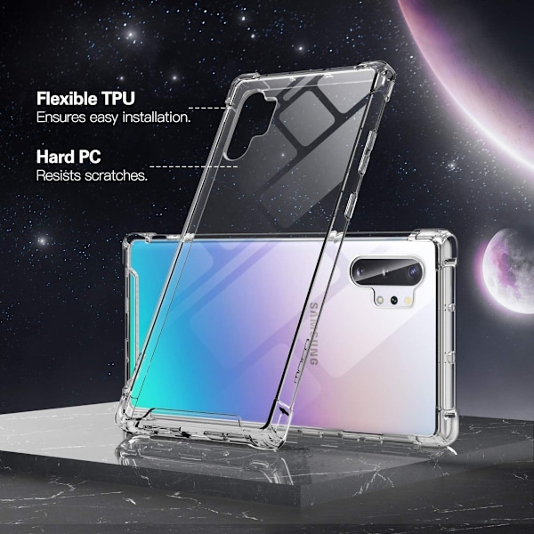 Stöttåligt Mobilskal Samsung Galaxy Note 10 Plus - Transparent