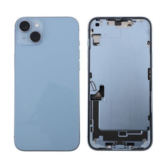 Original iPhone 14 Plus Baksida med Komplett Ram - Blå Svart