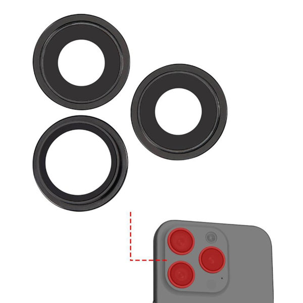 iPhone 15 Pro Max Back Camera Lens + Bracket Black